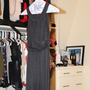 Black shimmery floor length dress